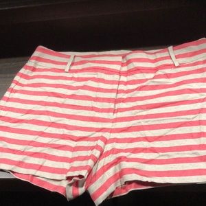 Striped peach Loft shorts